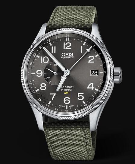 Review Oris Aviation Big Crown Pointer GMT SMALL SECOND 45mm Replica Watch 01 748 7710 4063-07 5 22 14FC